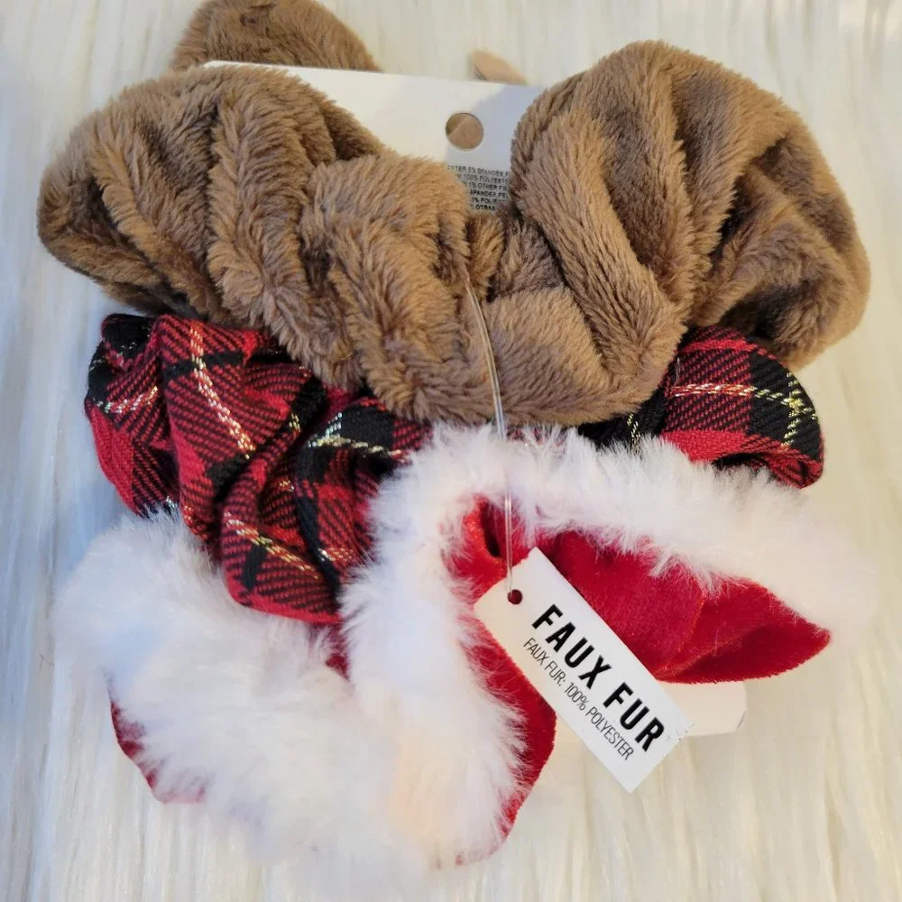 The Children's Place Faux Fur Holiday Scrunchies